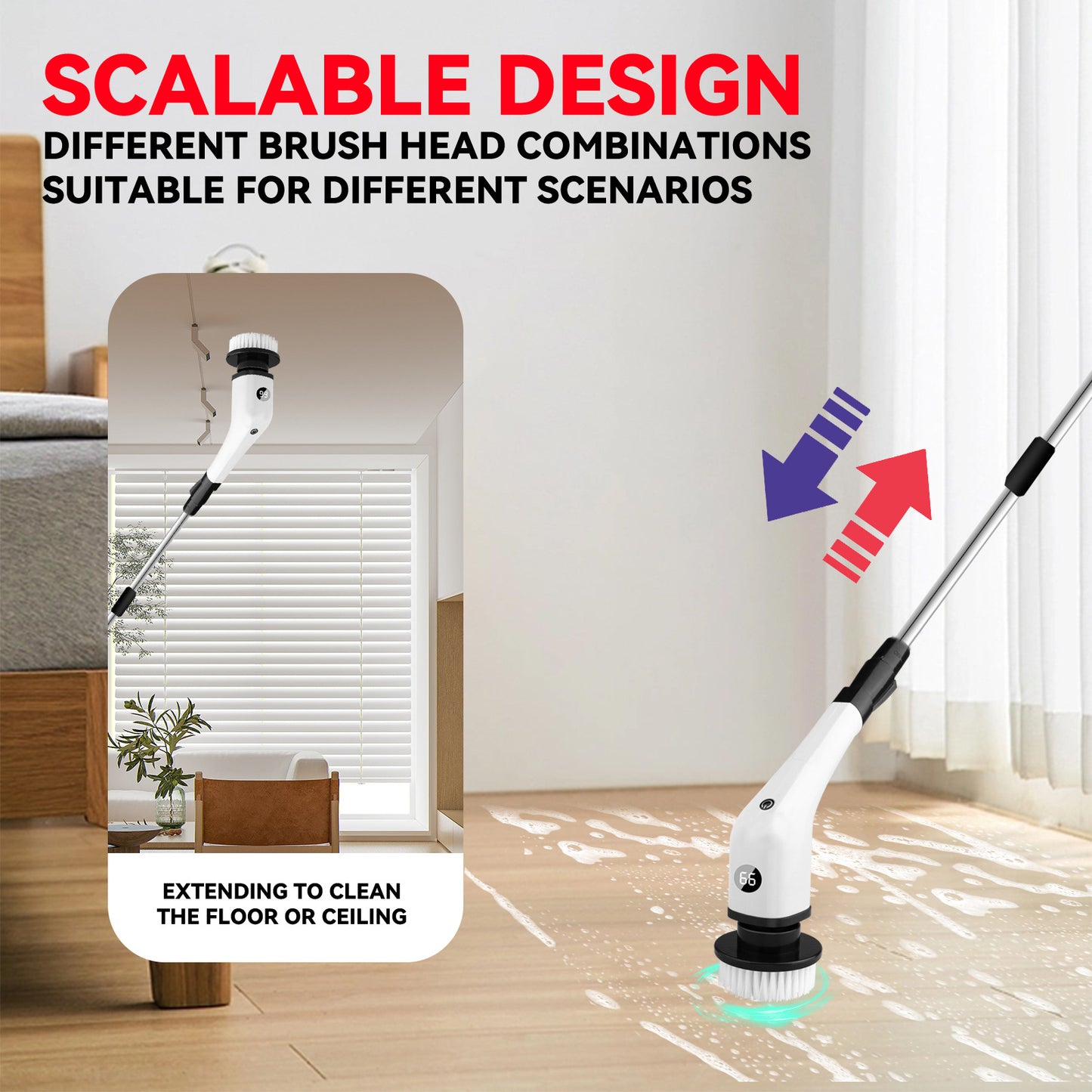 Electric Cleaning Brush, 7 in 1.