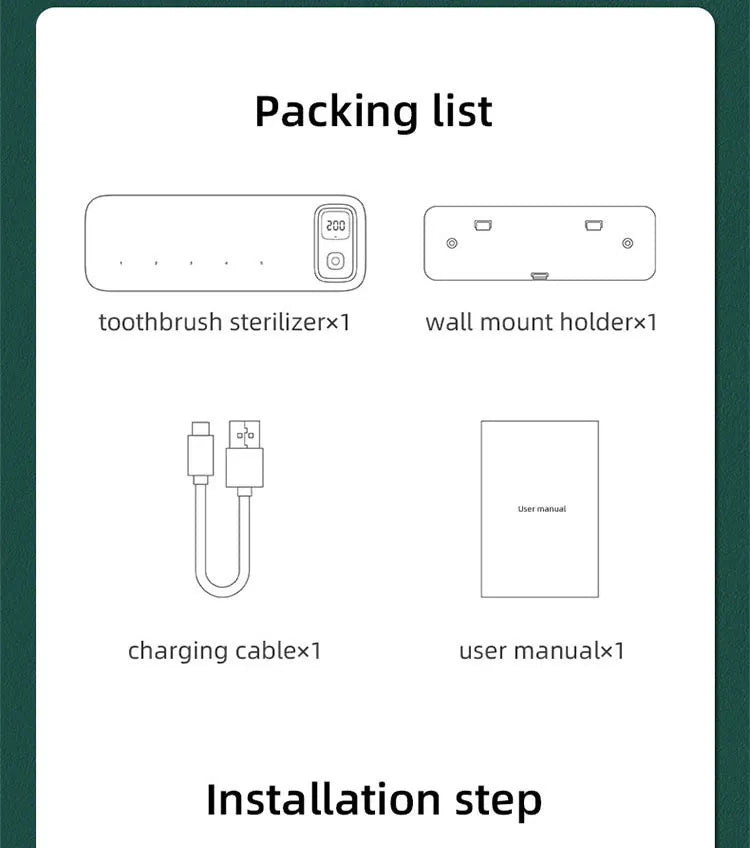 Toothbrush UV Steriliser/Holder, Caredite 2023.